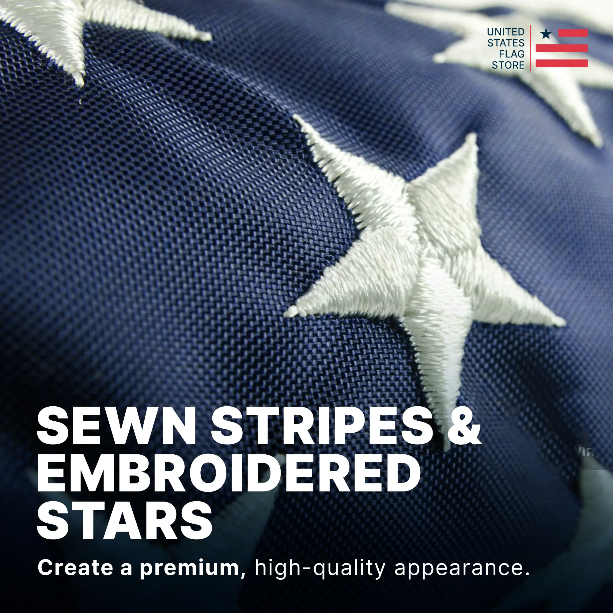 3ft x 5ft Super Tough Knitted Polyester American Flag - US Made - Image 4